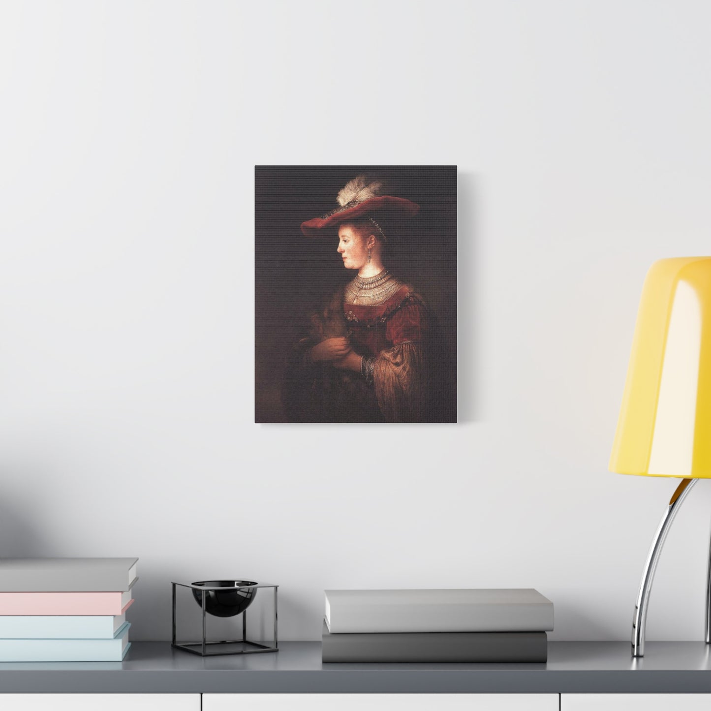 Saskia in a Red Hat Canvas Print