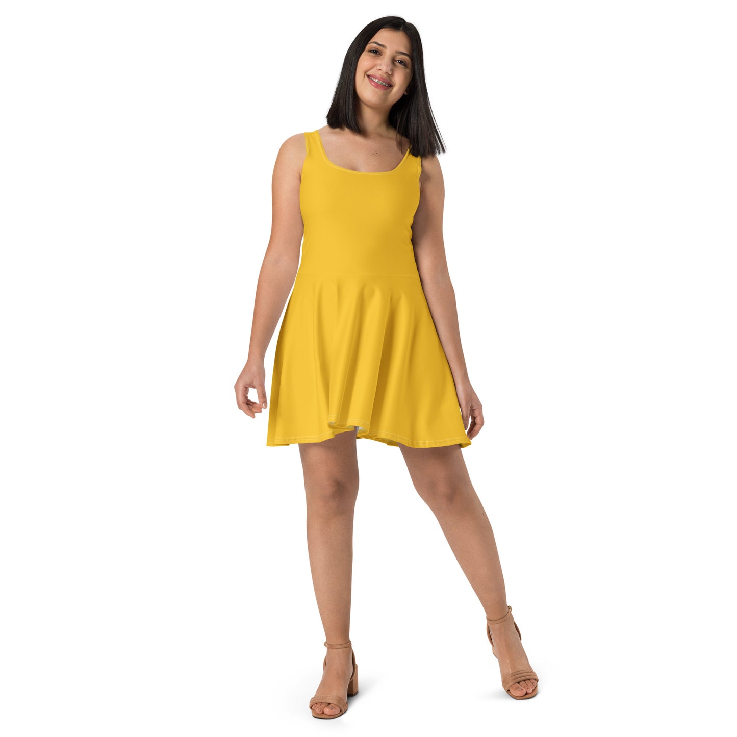 Yellow Skater Dress