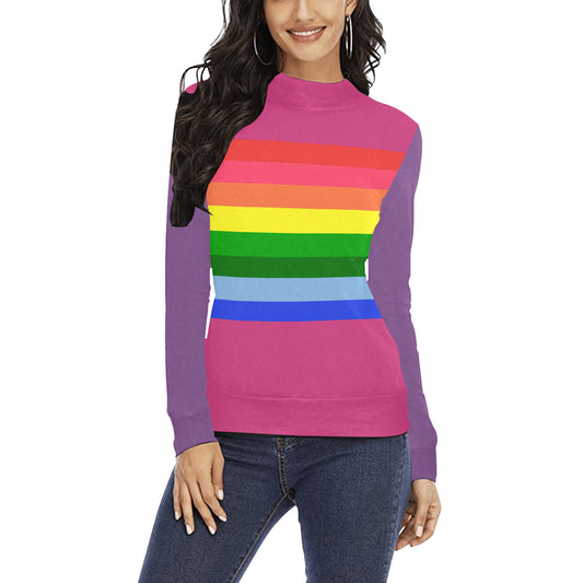 Rainbow Mock Neck Sweater