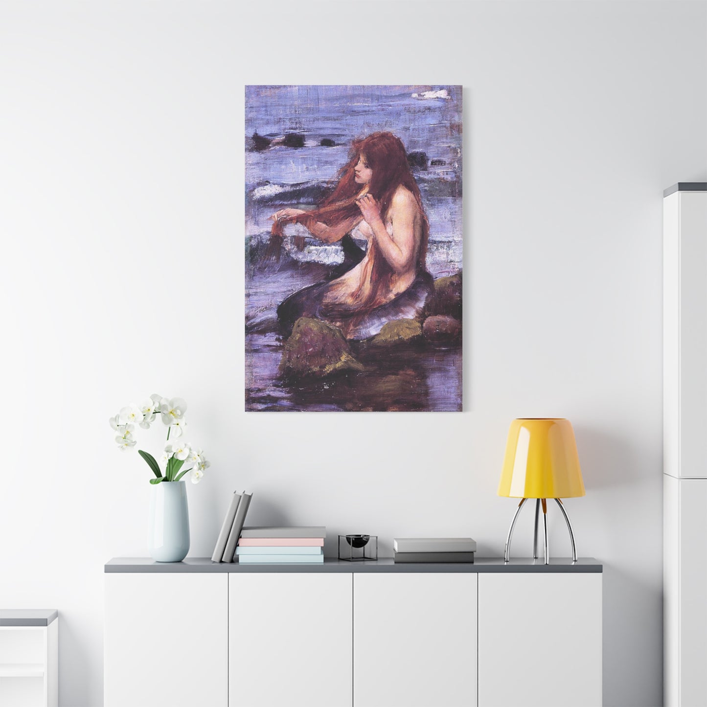 Sketch of A Mermaid Canvas Print
