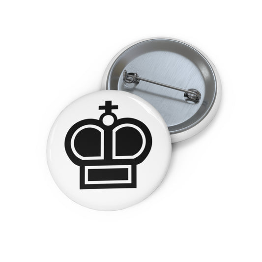 Black King Pin Button