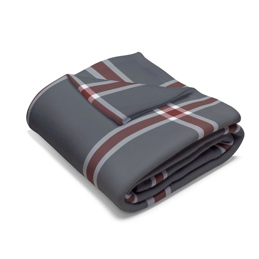 Gray Plaid Fleece Blanket