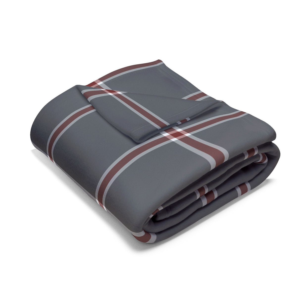 Gray Plaid Fleece Blanket