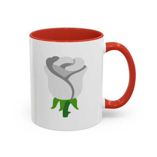 White Rose Emoji Mug