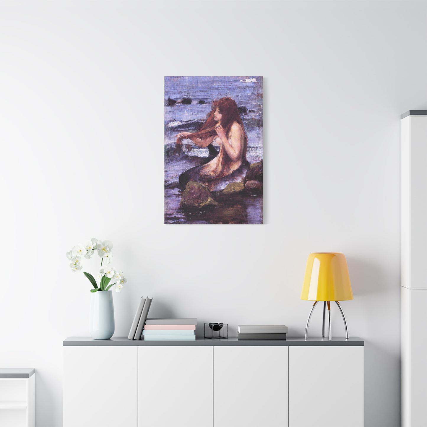 Sketch of A Mermaid Canvas Print