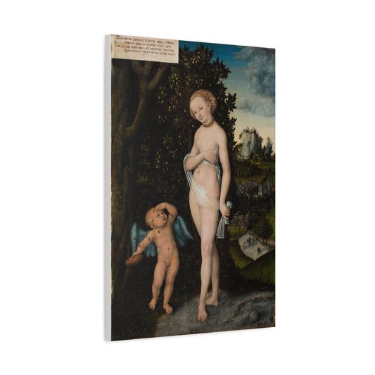 Venus with Cupid Stealing Honey Canvas Print