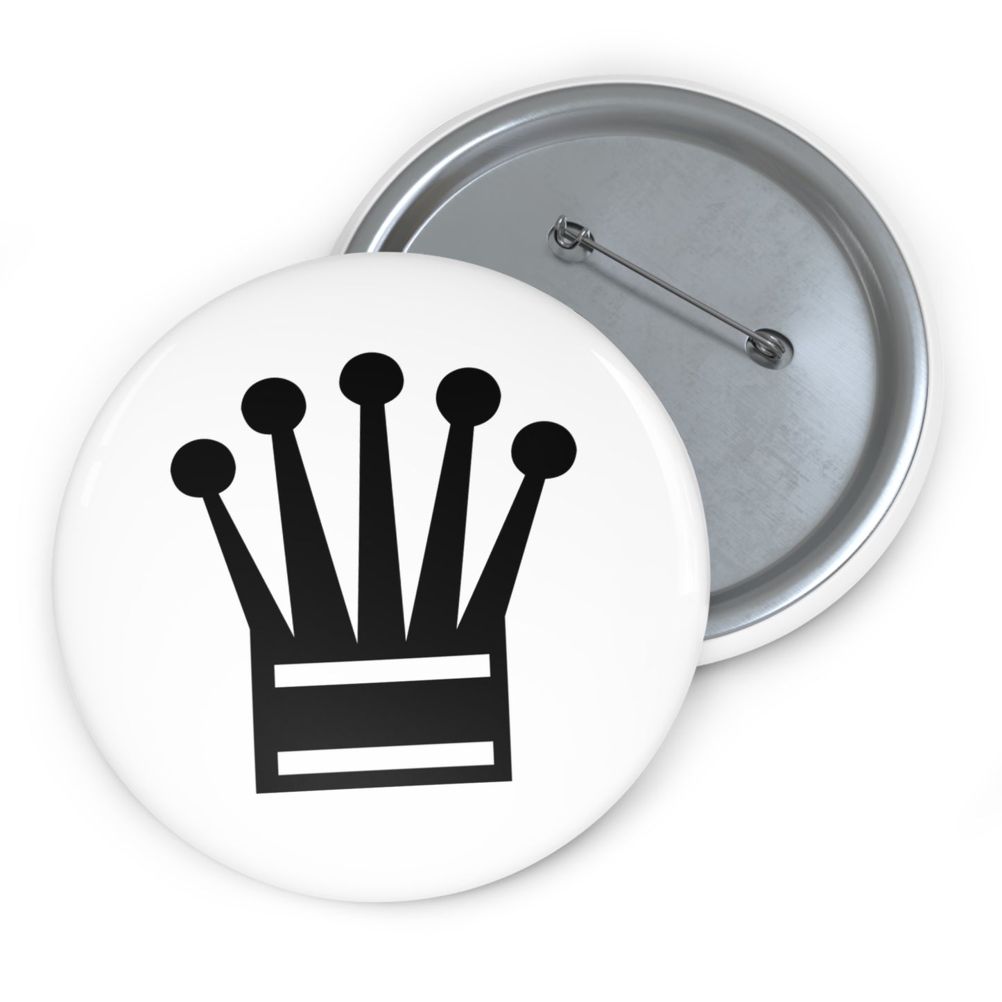 Black Queen Pin Button