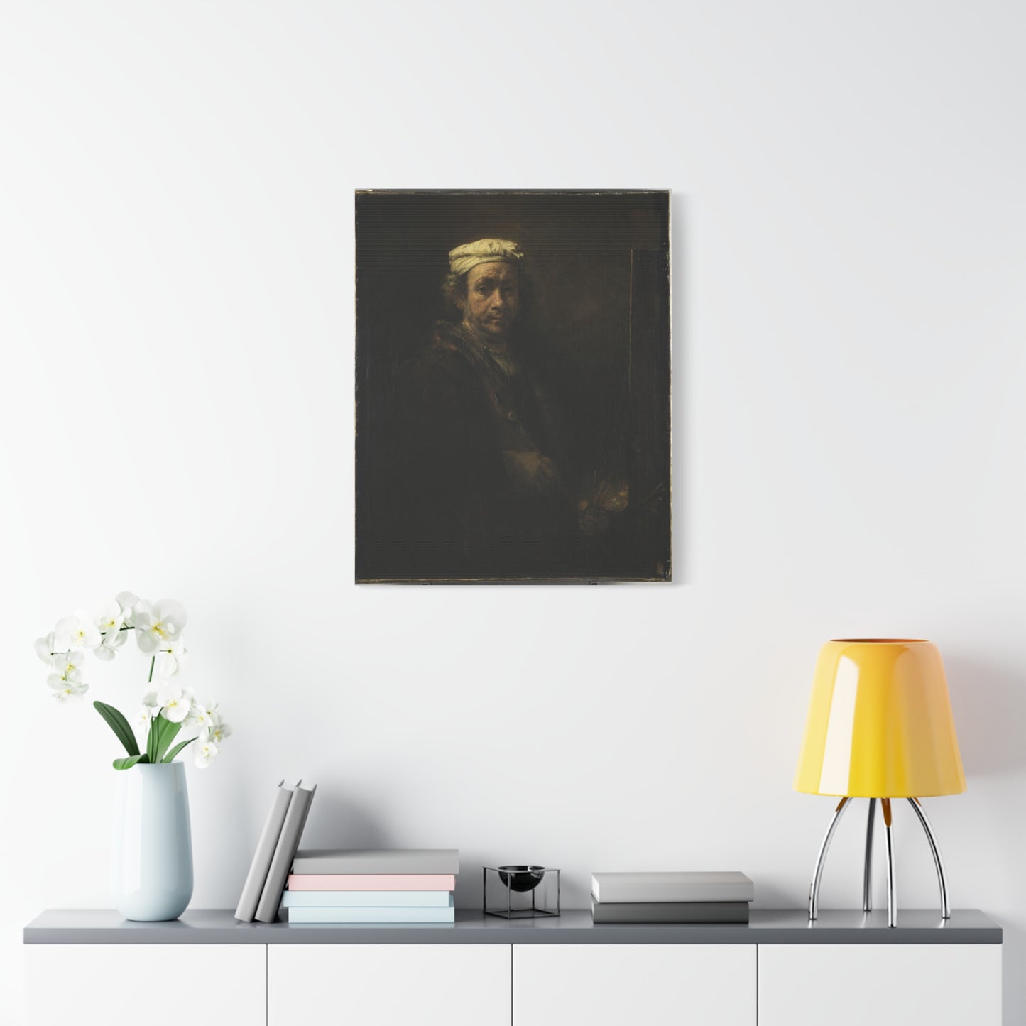 Self Portrait At An Easel Canvas Print