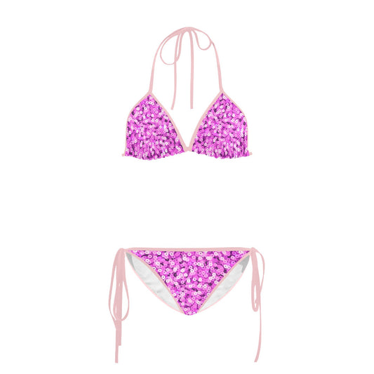 Lilac Sequin Printed Bikini