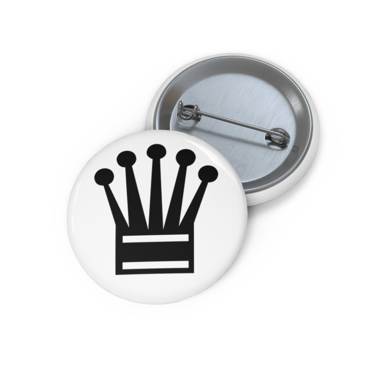 Black Queen Pin Button