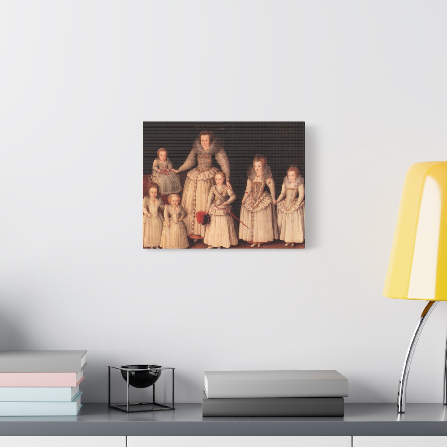 Barbara Gamage with Six Children Canvas Print