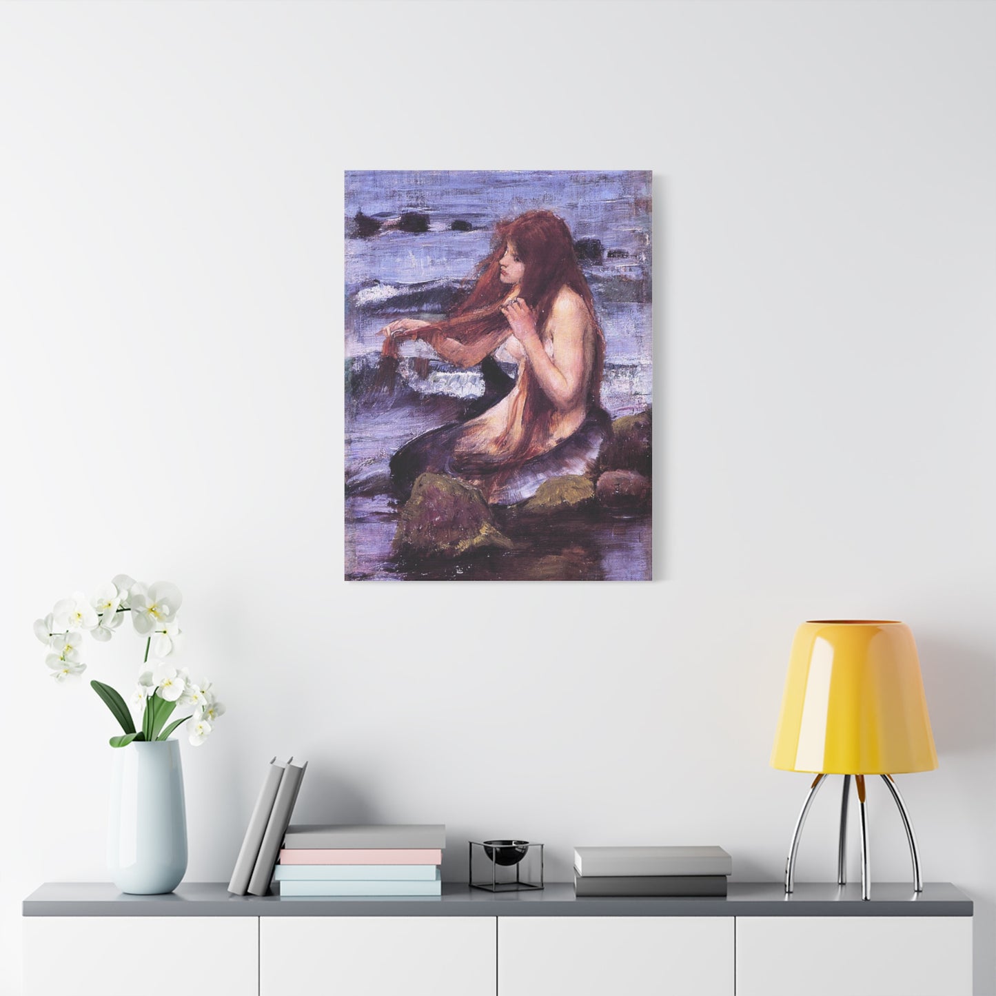 Sketch of A Mermaid Canvas Print