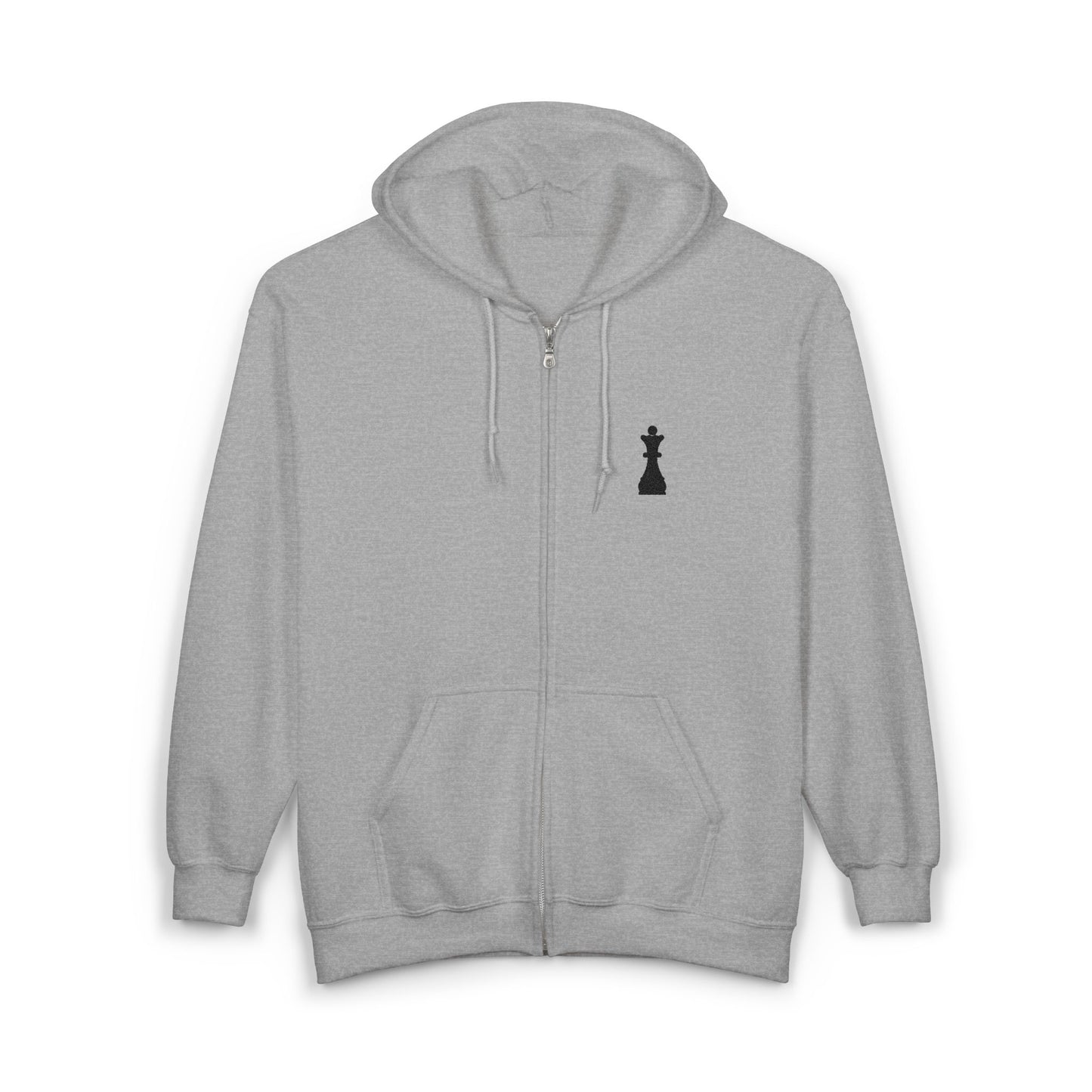 Black Queen Chess Piece Embroidered Hoodie