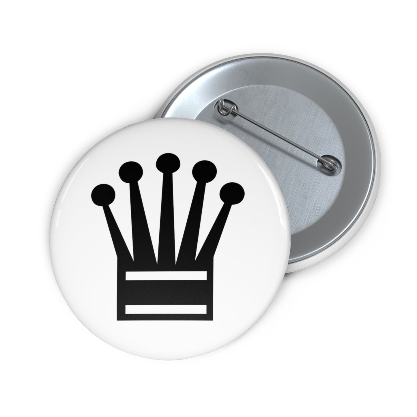 Black Queen Pin Button