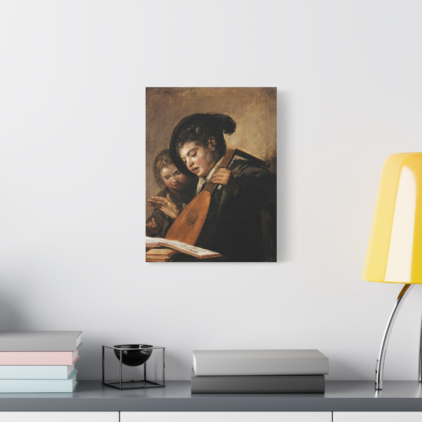 Two Boys Singing Canvas Print