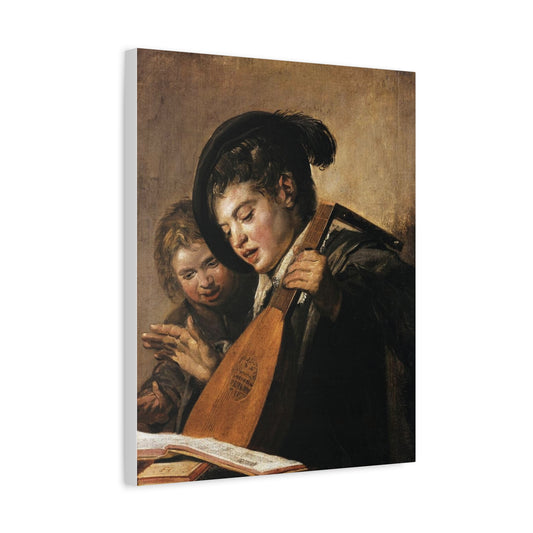 Two Boys Singing Canvas Print