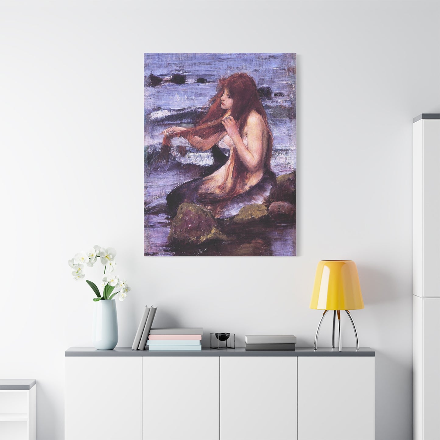 Sketch of A Mermaid Canvas Print