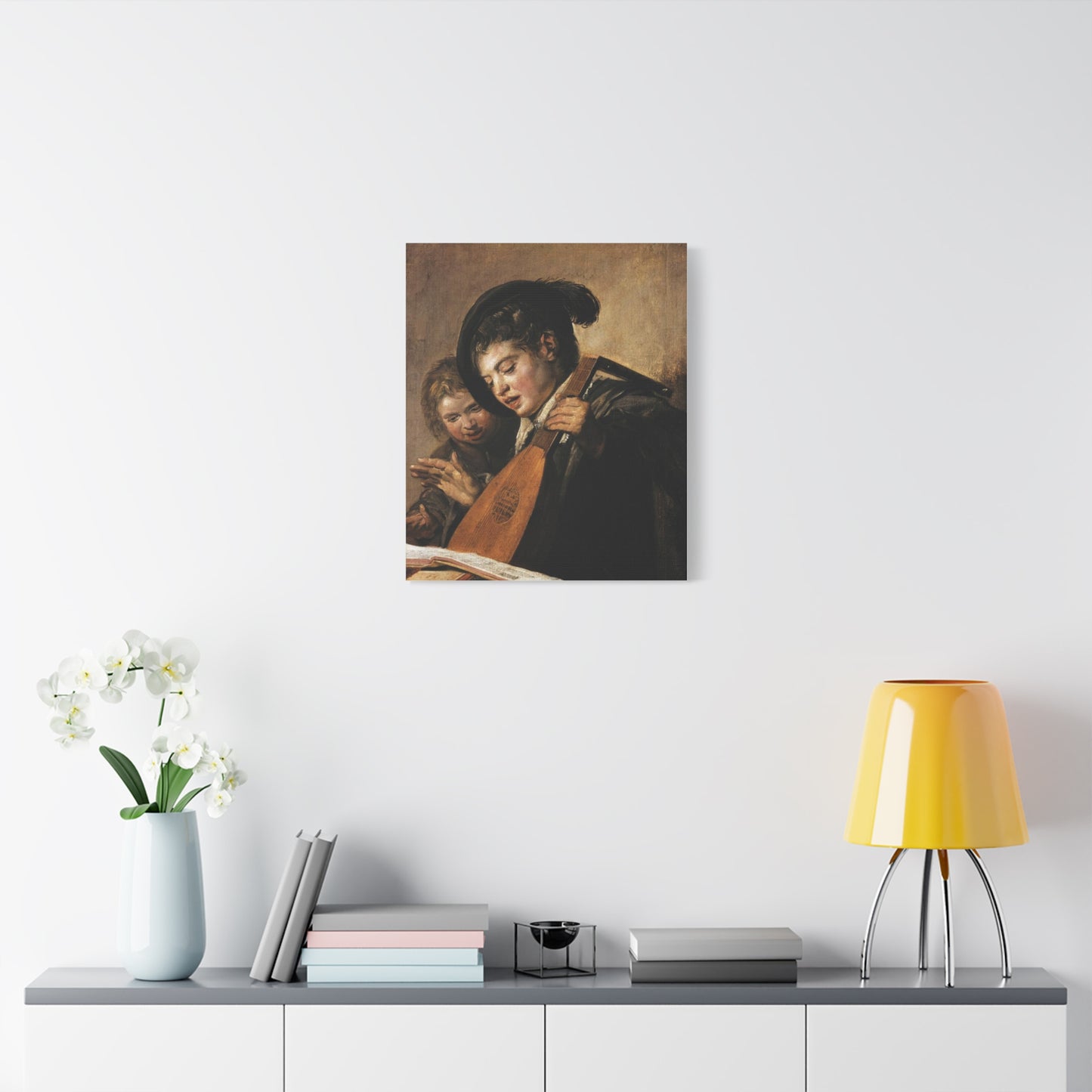 Two Boys Singing Canvas Print