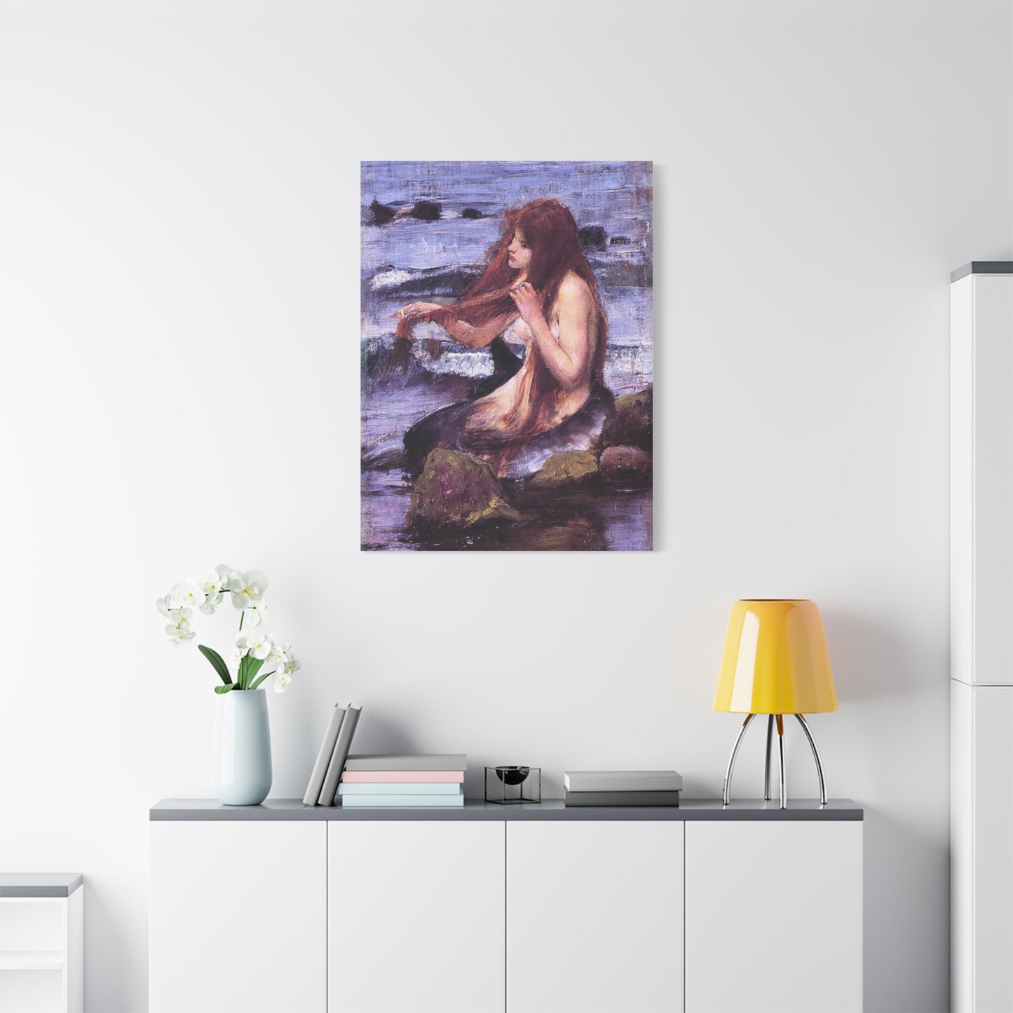 Sketch of A Mermaid Canvas Print
