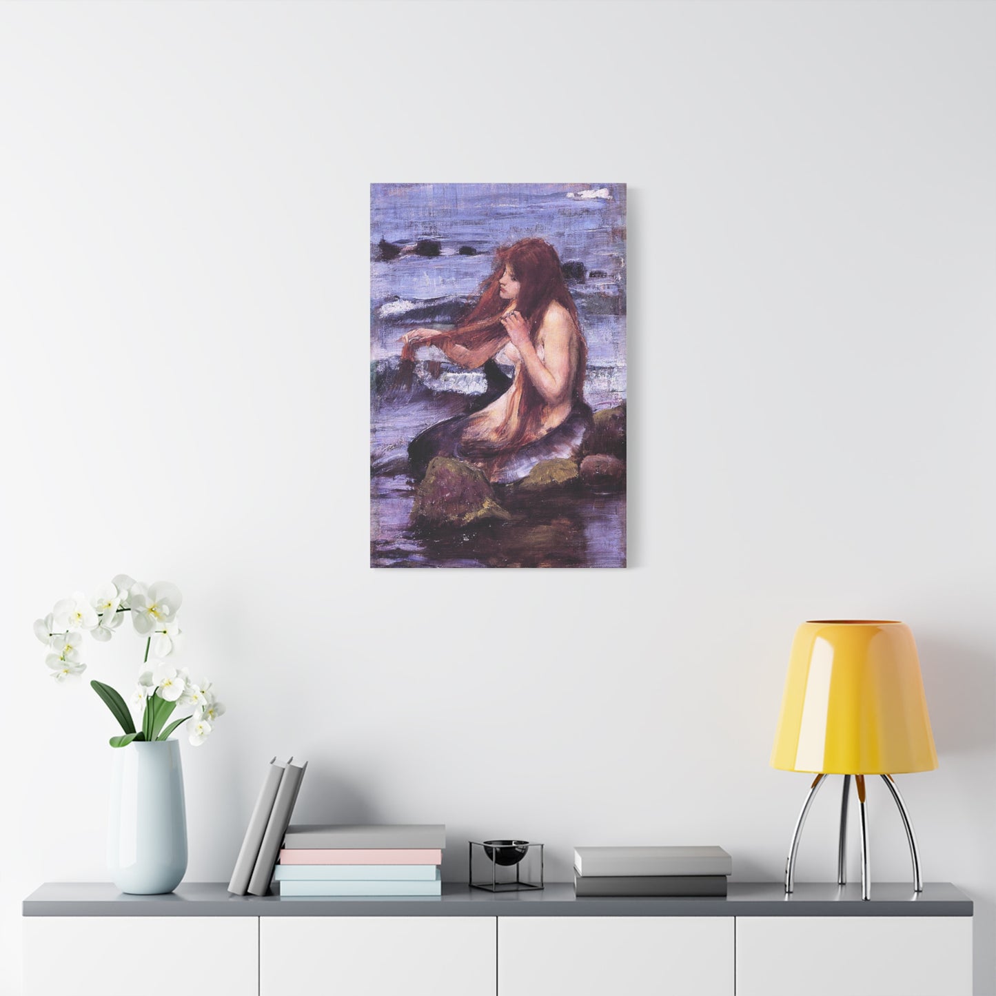 Sketch of A Mermaid Canvas Print
