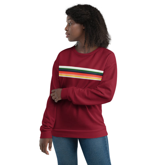 Lucky Rainbow Burgundy Unisex Sweatshirt